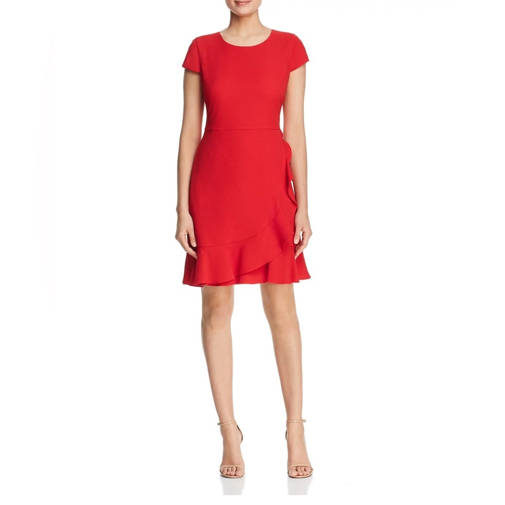 Karl Lagerfeld Red Ruffle Mini Dress 💃🏼 Size 8